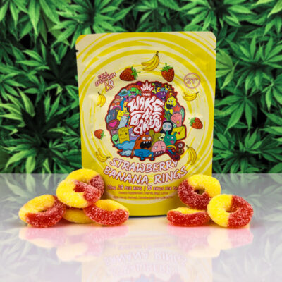 THC Gummies - Strawberry Banana Rings - 10 pk 20MG