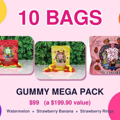 Gummy Mega Pack - 10 bags of THC gummies for $99 - Wake N Bakery